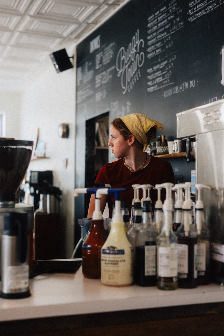 Café counter service